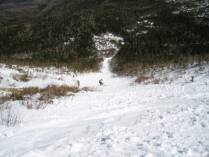 Skiing Main Gully